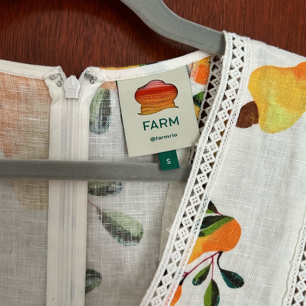 FARM Rio White and Orange Floral Mini Dress - Picture 8 of 8